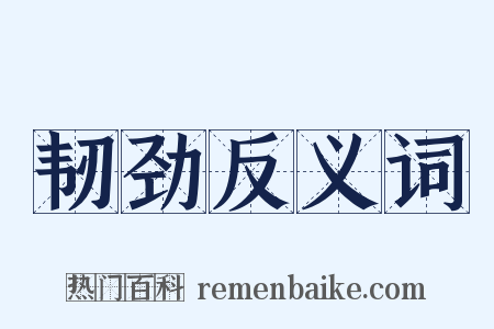 韧劲反义词是什么意思的图片